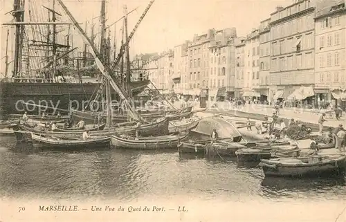 AK / Ansichtskarte Marseille Bouches du Rhone Une vue du Quai du Port Cote d Azur