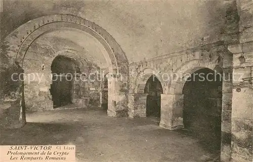 AK / Ansichtskarte Marseille Bouches du Rhone Abbaye de Saint Victor Prolongement de la Crypte Les Remparts Romains