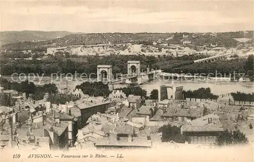 AK / Ansichtskarte Avignon Vaucluse Panorama mit Rhone Kat. Avignon