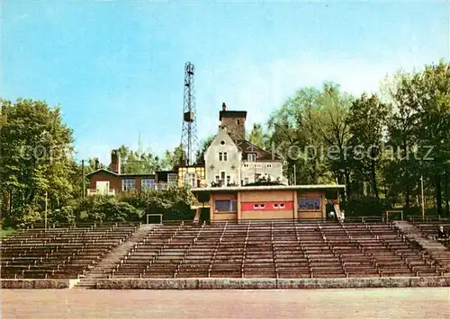 AK / Ansichtskarte Aue Erzgebirge Freilichtbuehne mit Gaststaette Parkwarte am Heidelberg Kat. Aue