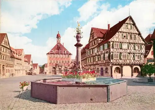 AK / Ansichtskarte Schorndorf Wuerttemberg Marktplatz Brunnen Kat. Schorndorf