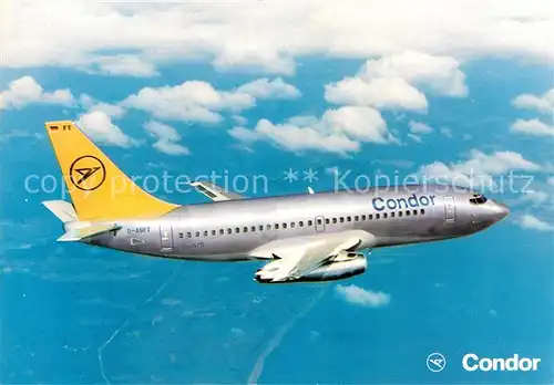 AK / Ansichtskarte Flugzeuge Zivil Condor Europa Jet Boeing 737 230 Kat. Airplanes Avions