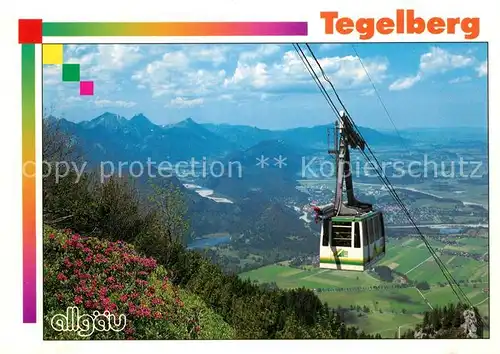 AK / Ansichtskarte Seilbahn Tegelberg Fuessen Schwansee  Kat. Bahnen