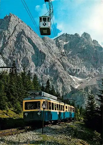 AK / Ansichtskarte Zahnradbahn Seilbahn Zugspitze  Kat. Bergbahn