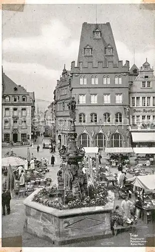 AK / Ansichtskarte Trier Hauptmarkt Petrusbrunnen Rotes Haus Kat. Trier