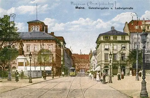 AK / Ansichtskarte Mainz Rhein Gutenbergplatz Ludwigstrasse