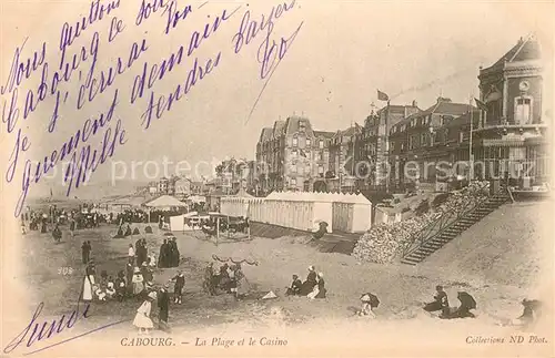 AK / Ansichtskarte Cabourg Plage et Casino Kat. Cabourg