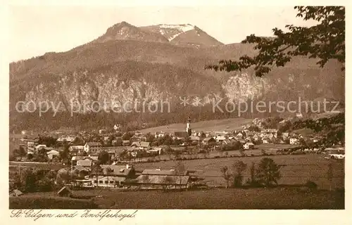 AK / Ansichtskarte St Gilgen Salzkammergut Teilansicht mit Zwoelferkogel  Kat. St Gilgen Wolfgangsee