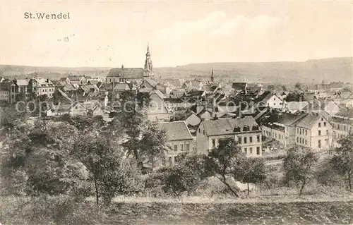 AK / Ansichtskarte St Wendel Ortsansicht mit Kirche Kat. Sankt Wendel