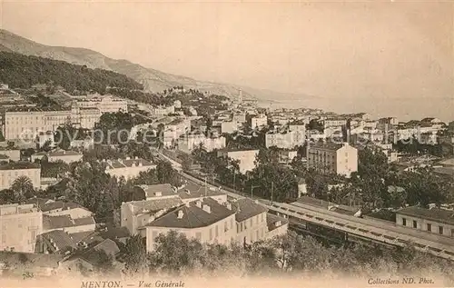 AK / Ansichtskarte Menton Alpes Maritimes Vue Generale Kat. Menton