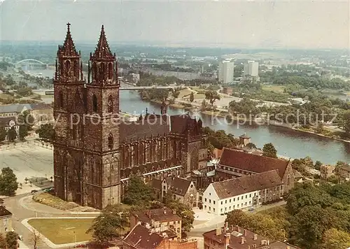 AK / Ansichtskarte Magdeburg Dom Fliegeraufnahme Kat. Magdeburg