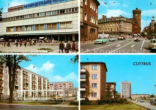 AK / Ansichtskarte Cottbus Konsument Warenhaus Thaelmann Platz Forster Strasse Leipziger Strasse Kat. Cottbus