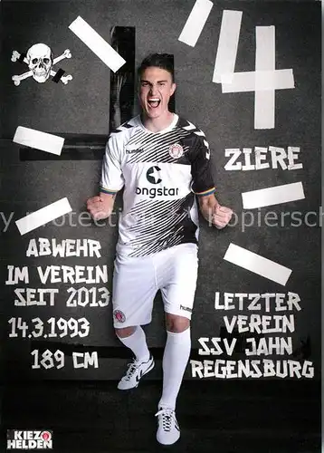 AK / Ansichtskarte Fussball FC St. Pauli Philipp Ziereis Autogramm  Kat. Sport