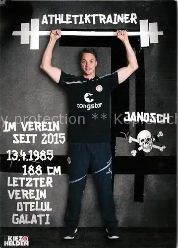 AK / Ansichtskarte Fussball FC St. Pauli Janosch Emonts Athletiktrainer Autogramm  Kat. Sport