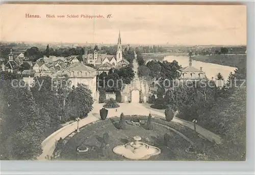 AK / Ansichtskarte Hanau Main Blick vom Schloss Phillippsruhe Kat. Hanau