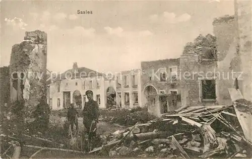 AK / Ansichtskarte Saales Ruine Grande Guerre Truemmer 1. Weltkrieg Kat. Saales