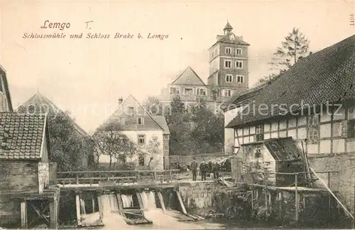 AK / Ansichtskarte Lemgo Schlossmuehle und Schloss Brake Kat. Lemgo