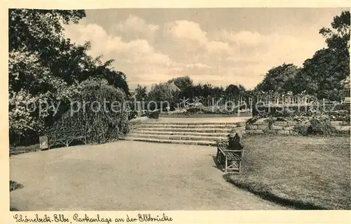 AK / Ansichtskarte Schoenebeck Elbe Park an der Elbbruecke Kat. Schoenebeck