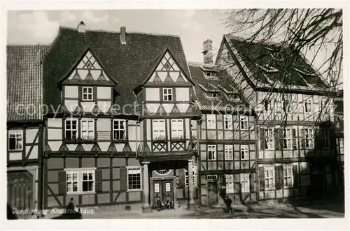 AK / Ansichtskarte Quedlinburg Klopstockhaus Fachwerk Kat. Quedlinburg