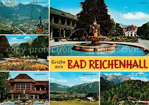 AK / Ansichtskarte Bad Reichenhall Kurpark Predigstuhlbahn Gradierwerk Gesamtansicht  Kat. Bad Reichenhall