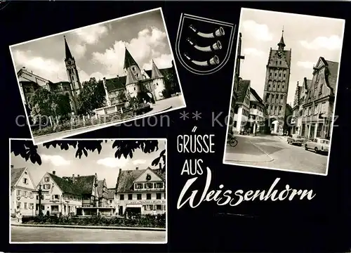 AK / Ansichtskarte Weissenhorn Platz Stadttor Brunnen Kat. Weissenhorn