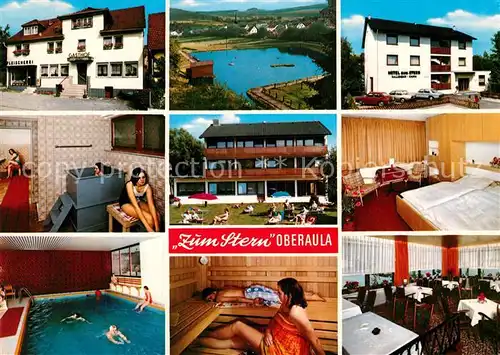 AK / Ansichtskarte Oberaula Haus zum Stern Sauna Hallenbad Speisesaal See  Kat. Oberaula