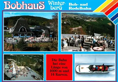 AK / Ansichtskarte Bobsport Bob  und Rodelbahn Winterberg Bobhaus  Kat. Sport