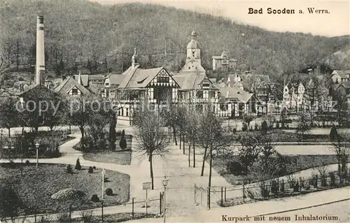 AK / Ansichtskarte Bad Sooden Allendorf Kurpark mit neuem Inhalatorium Kat. Bad Sooden Allendorf