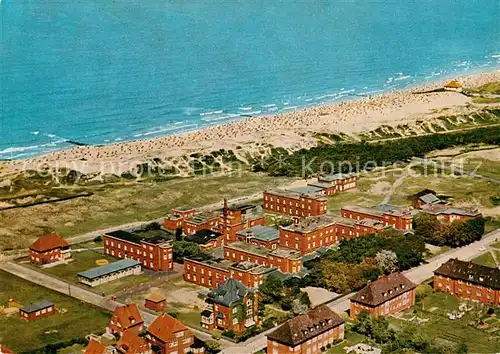 AK / Ansichtskarte Norderney Nordseebad Kinderkrankenhaus Seehospiz Kaiserin Friedrich Fliegeraufnahme Kat. Norderney