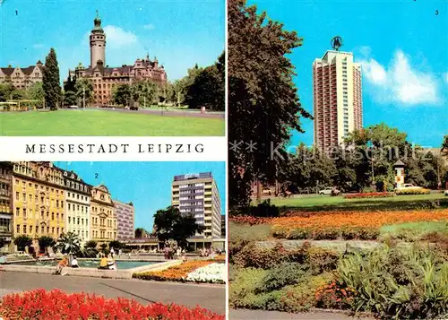 AK / Ansichtskarte Leipzig Neues Rathaus Sachsenplatz Wohnhochhaus Wintergartenstrasse Kat. Leipzig