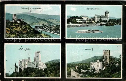 AK / Ansichtskarte Lahnstein Lahneck Oberlahnstein Burg Stolzenfels Kat. Lahnstein