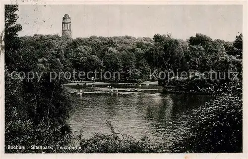 AK / Ansichtskarte Bochum Stadtpark Teichpartie Kat. Bochum