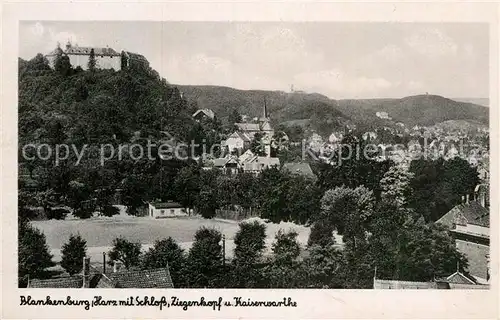 AK / Ansichtskarte Blankenburg Harz Ziegenkopf Kaiserwarthe Kat. Blankenburg