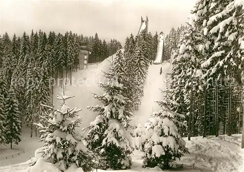 AK / Ansichtskarte Ski Flugschanze Erzgebirgsschanze Jugendschanzen Johanngeorgenstadt Kat. Sport