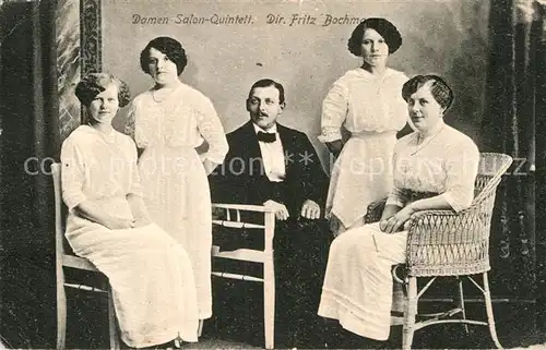 AK / Ansichtskarte Wilhelmshaven Damen Salon Quintett Dir. Fritz Bochmann Gruppenbild Kat. Wilhelmshaven