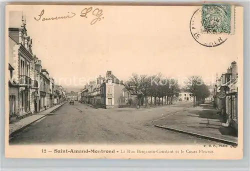 AK / Ansichtskarte Saint Amand Montrond Rue Benjamin Constant et le Cours Fleurus Kat. Saint Amand Montrond