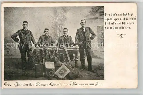 AK / Ansichtskarte Braunau Inn Oberinnviertler Saengerquartett Gruppenbild