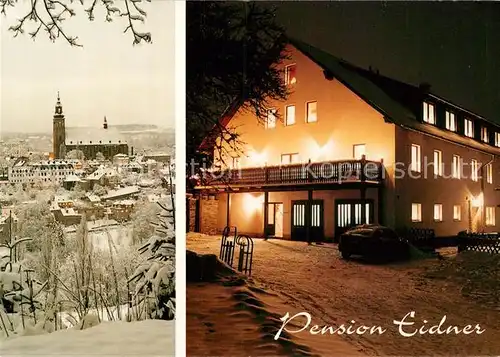 AK / Ansichtskarte Neustaedtel Sachsen Kirche Pension Eidner