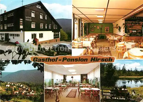 AK / Ansichtskarte Sprollenhaus Gasthof Pension Hirsch Gastraeume Panorama Weiher Kat. Bad Wildbad