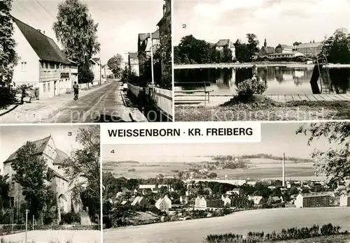 AK / Ansichtskarte Freiberg Sachsen Dorfstrasse Freibad Kulturhaus Panorama Kat. Freiberg