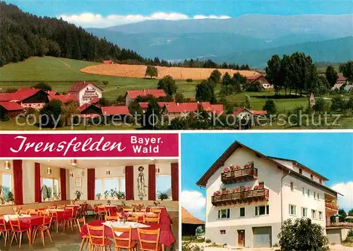 AK / Ansichtskarte Irensfelden Hunderdorf Panorama Gasthof Pension Hilmer Gastraum