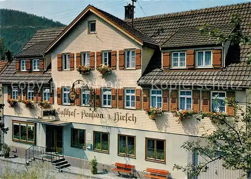 AK / Ansichtskarte Baiersbronn Schwarzwald Gasthof Pension zum Hirsch Kat. Baiersbronn