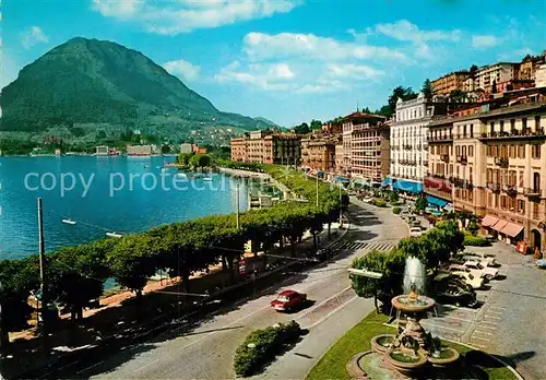 AK / Ansichtskarte Lugano Lago di Lugano Riva Albertolli San Salvatore