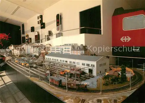 AK / Ansichtskarte Modellbau Eisenbahn Rangierbahnhof Verkehrshaus Luzern  Kat. Spielzeug