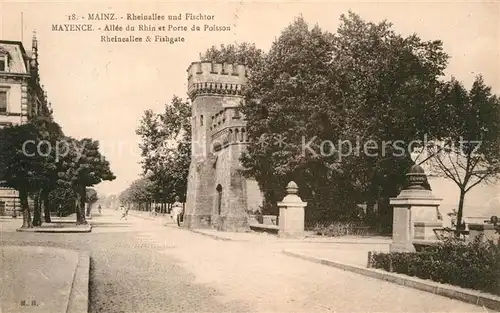 AK / Ansichtskarte Mainz Rhein Rheinallee Fischtor 