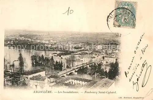 AK / Ansichtskarte Angouleme Les Inondations Faubourg Saint Cybard Kat. Angouleme