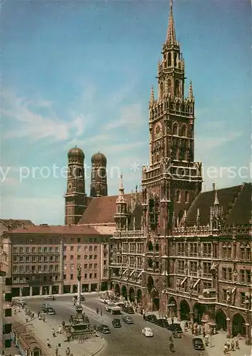 AK / Ansichtskarte Muenchen Frauenkirche und Rathaus Kat. Muenchen