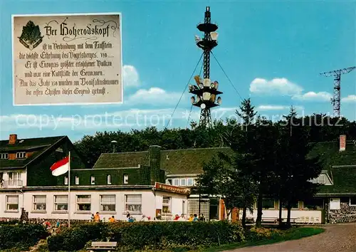 AK / Ansichtskarte Schotten Berggasthof Hoherodskopf Kat. Schotten