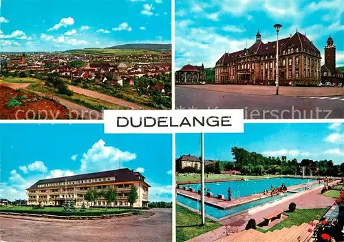 AK / Ansichtskarte Dudelange Panorama Schwimmbad Stadtansichten Kat. Dudelange