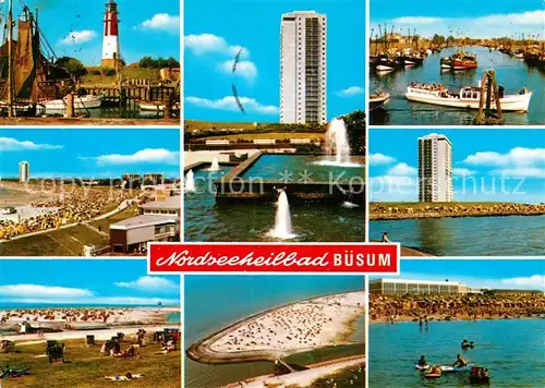 AK / Ansichtskarte Buesum Nordseebad Leuchtturm Strand  Kat. Buesum